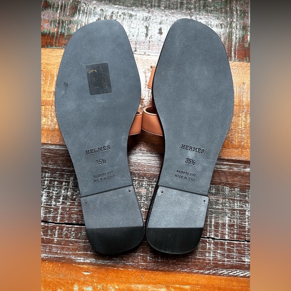 ❌SOLD❌ NWT - Authentic Hermes Oran Sandals 35.5 in Granite Rose - Picture 9 of 12